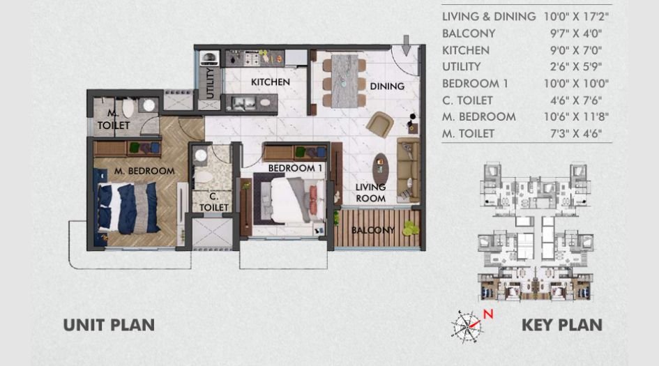 Gurukul-heights-Floor-Plan-2 BHK-675 Sqft